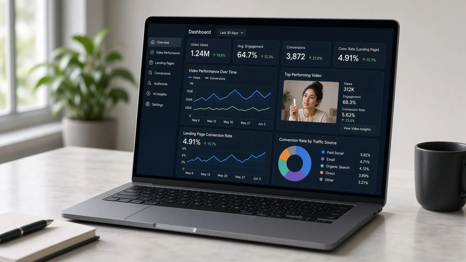 AI analytics dashboard for ecommerce marketing.